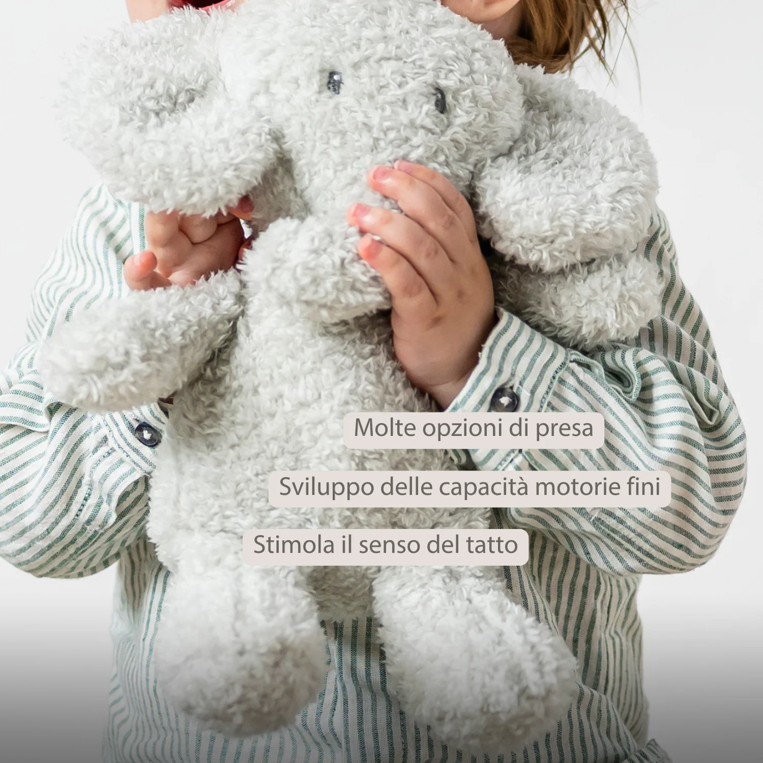 TEDDY Baby Plush Elephant – 25 cm – Soft Baby Cuddle Toy – Grey - Image 10