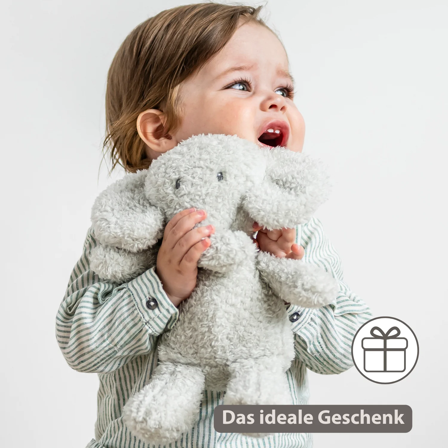 TEDDY Baby Plush Elephant – 25 cm – Soft Baby Cuddle Toy – Grey - Image 7