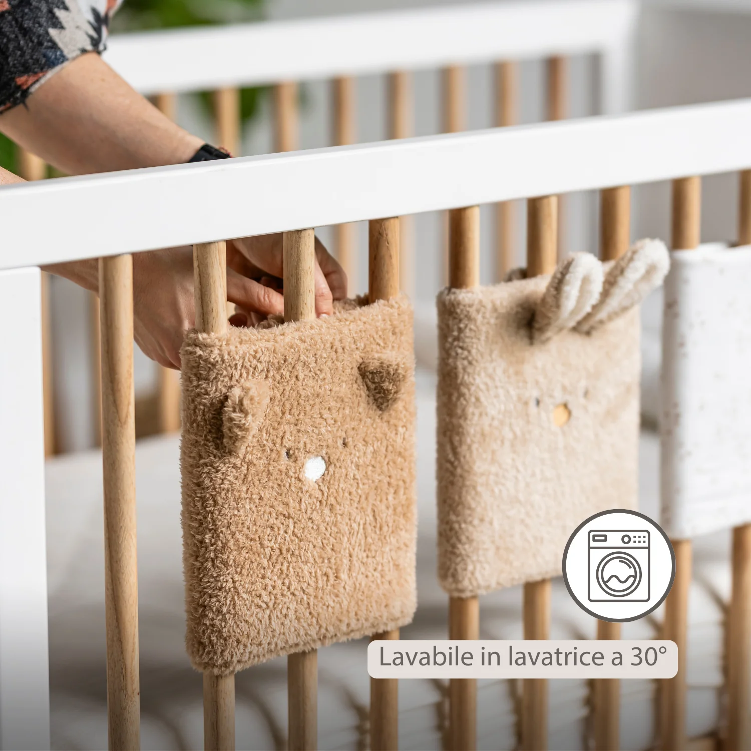TEDDY Bed Protector Set of 6 Pieces – Cot Rail Protectors – Soft Baby Bed Safety - Image 12