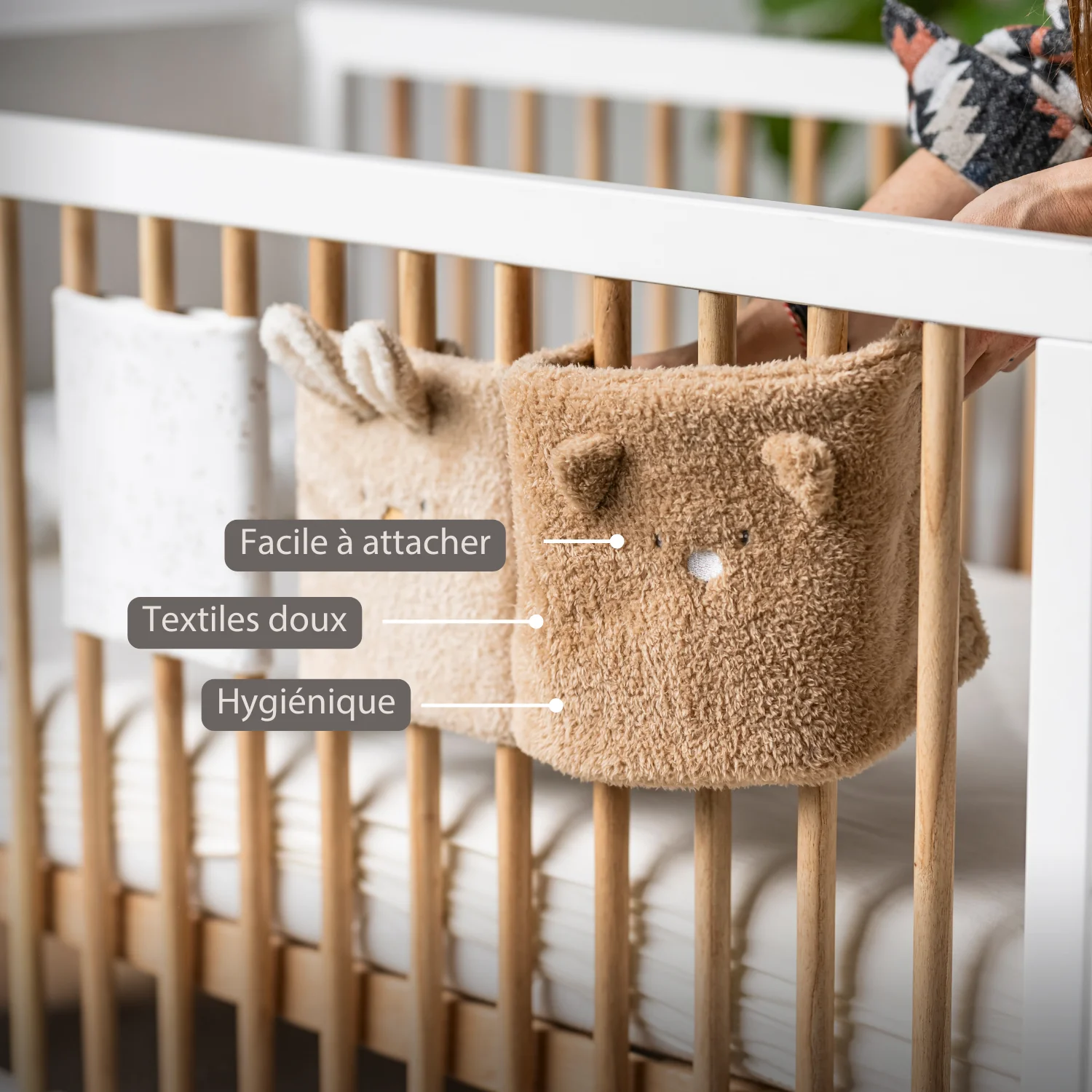 TEDDY Bed Protector Set of 6 Pieces – Cot Rail Protectors – Soft Baby Bed Safety - Image 17