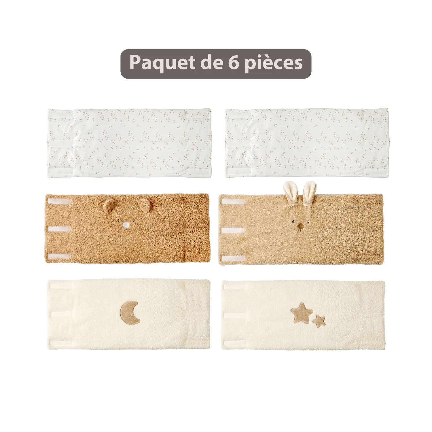 TEDDY Bed Protector Set of 6 Pieces – Cot Rail Protectors – Soft Baby Bed Safety - Image 18