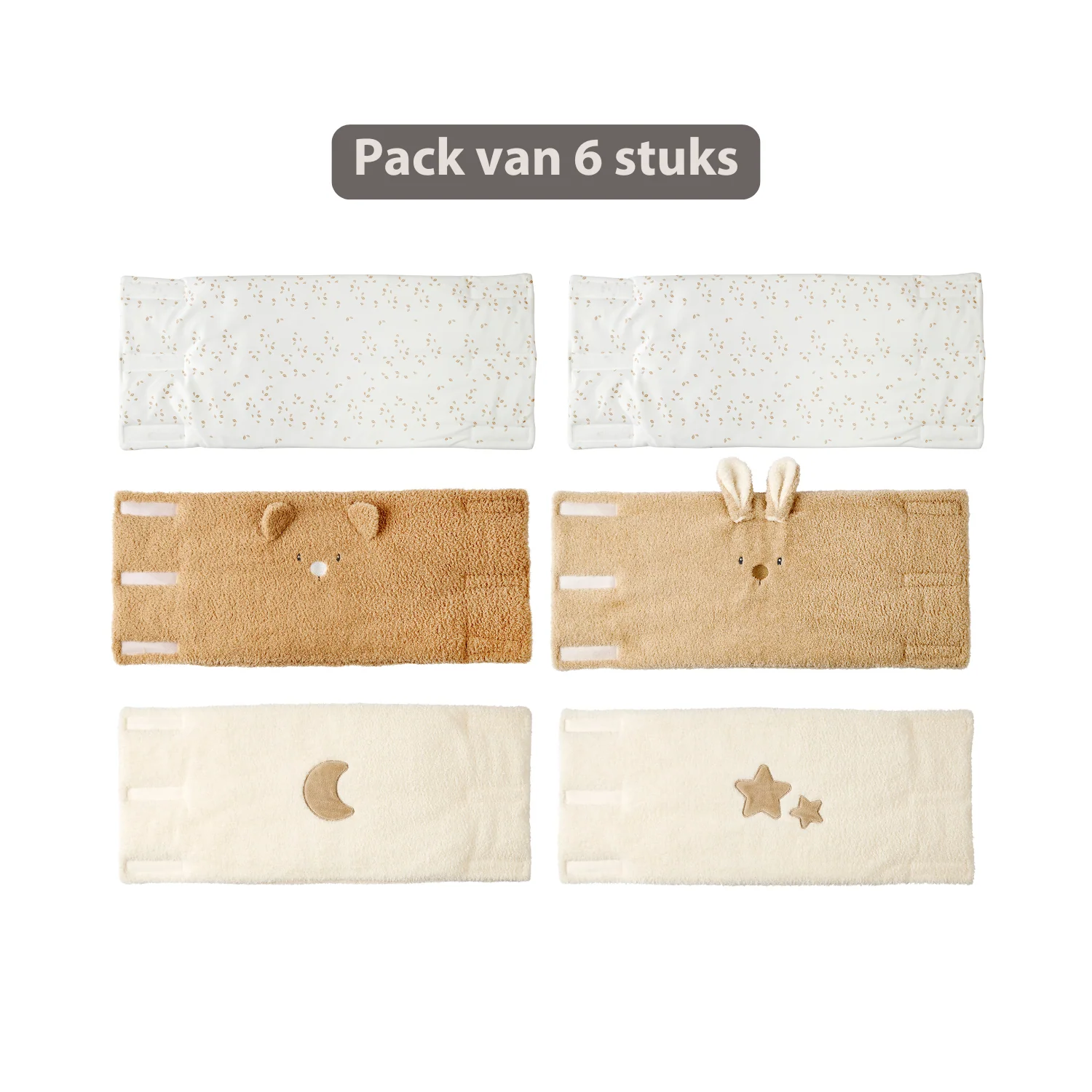 TEDDY Bed Protector Set of 6 Pieces – Cot Rail Protectors – Soft Baby Bed Safety - Image 25