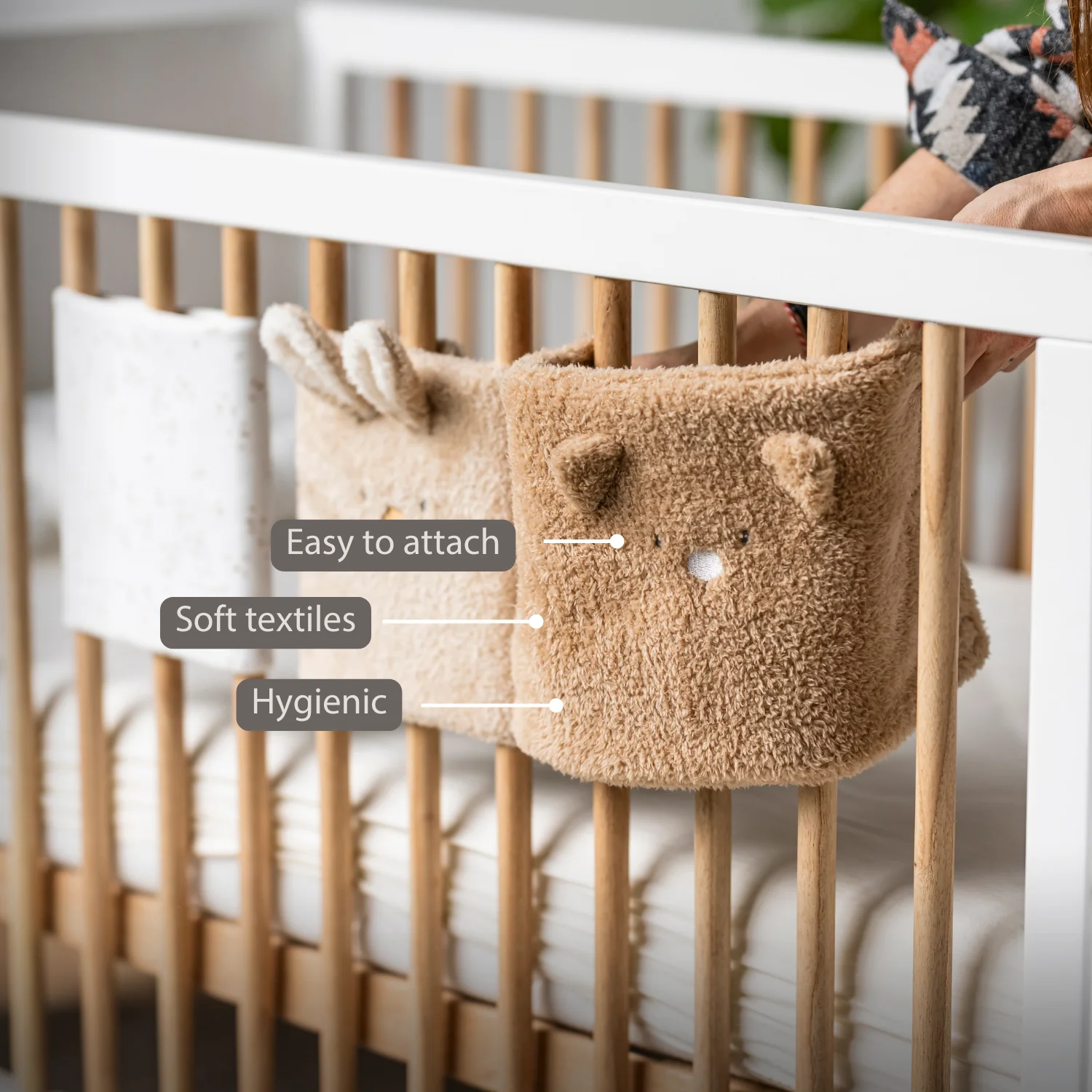 TEDDY Bed Protector Set of 6 Pieces – Cot Rail Protectors – Soft Baby Bed Safety - Image 31