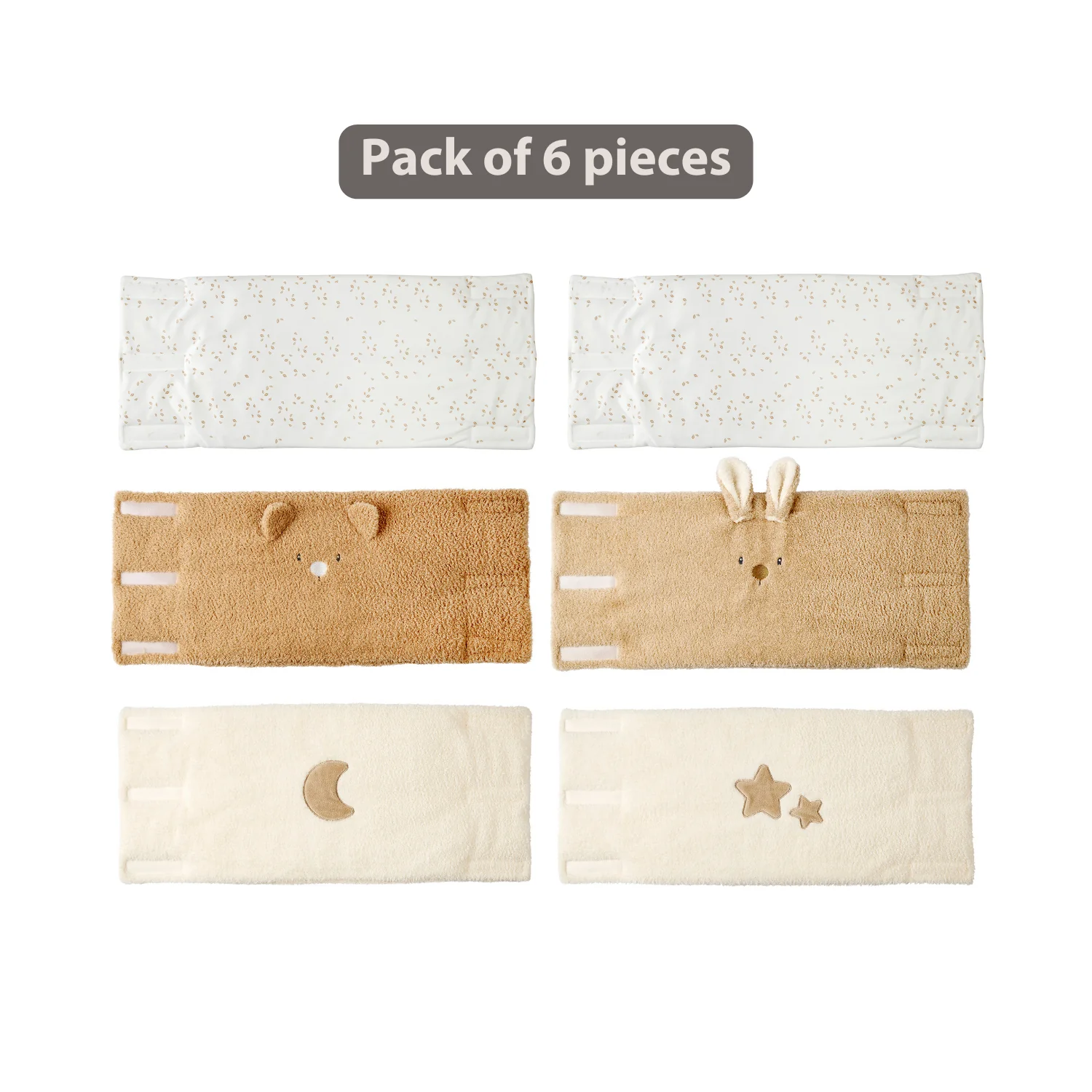 TEDDY Bed Protector Set of 6 Pieces – Cot Rail Protectors – Soft Baby Bed Safety - Image 32