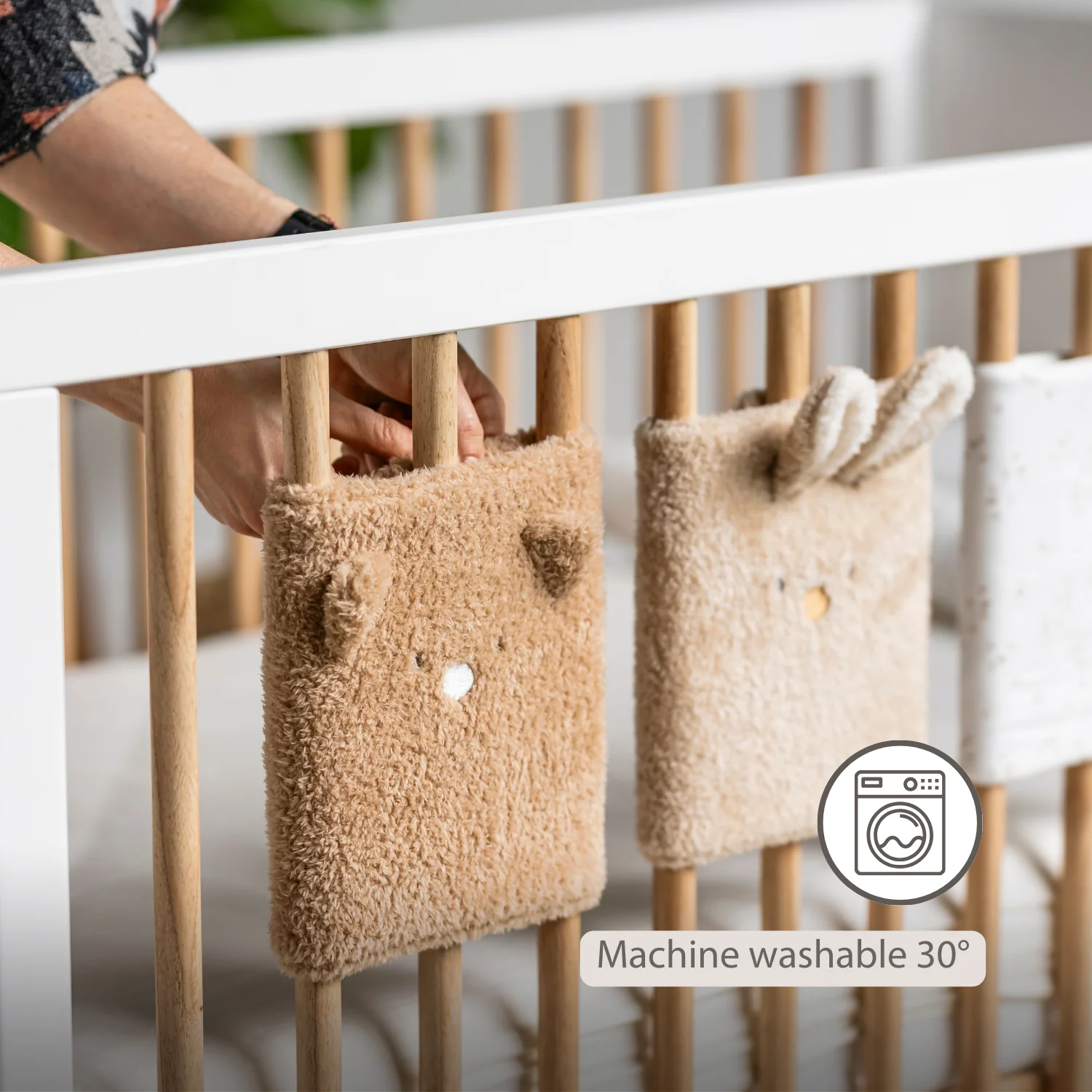 TEDDY Bed Protector Set of 6 Pieces – Cot Rail Protectors – Soft Baby Bed Safety - Image 33