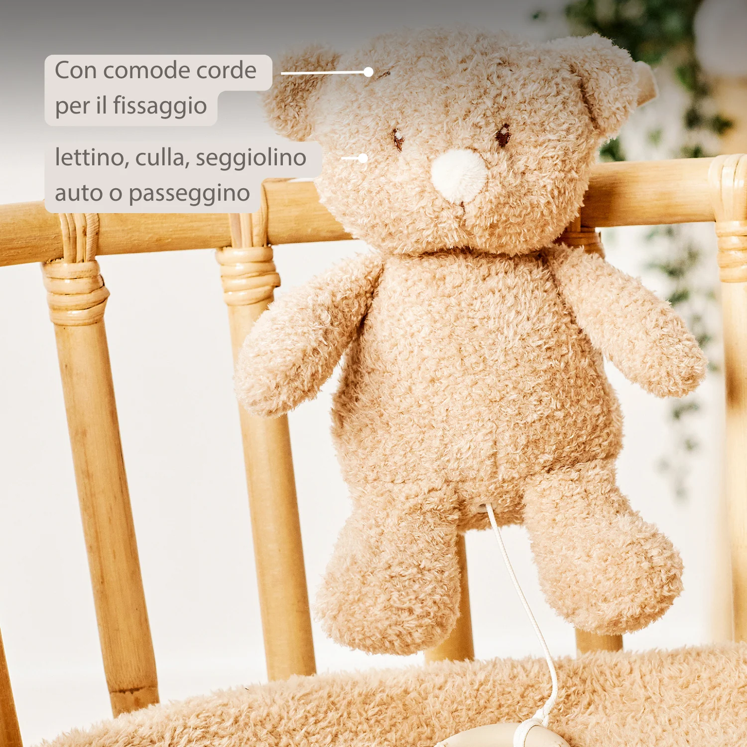 TEDDY Music Plush Bear – 25 cm – Soft Plush Toy with Music – Beige - Image 12