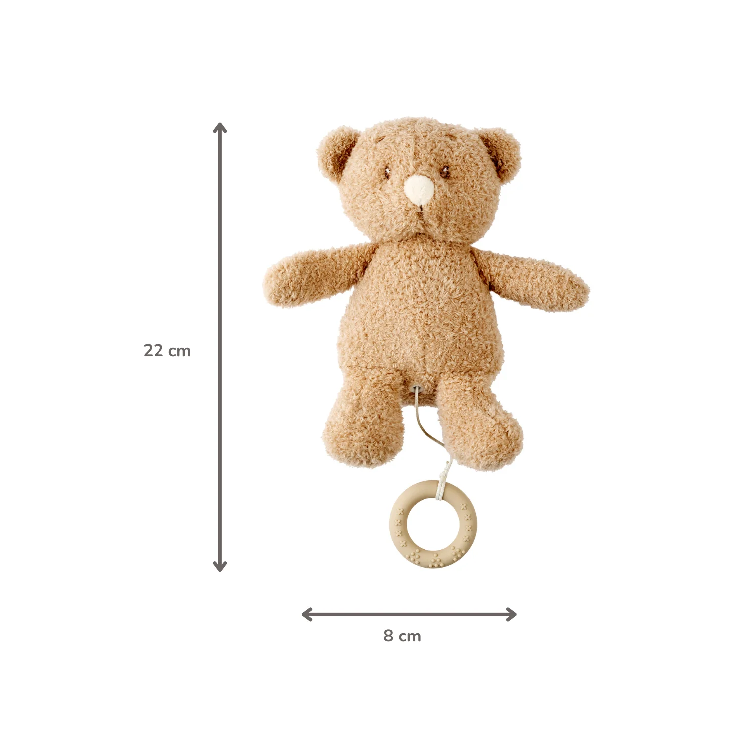 TEDDY Music Plush Bear – 25 cm – Soft Plush Toy with Music – Beige - Image 13