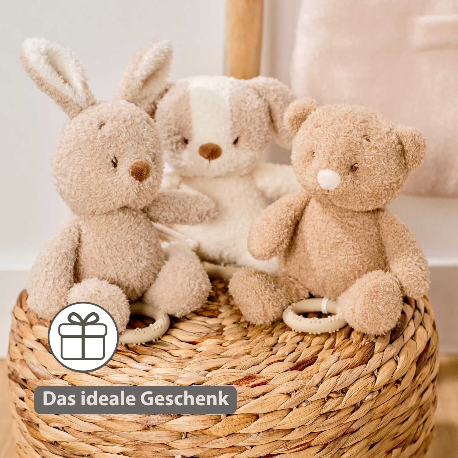 TEDDY Music Plush Bear – 25 cm – Soft Plush Toy with Music – Beige - Image 7