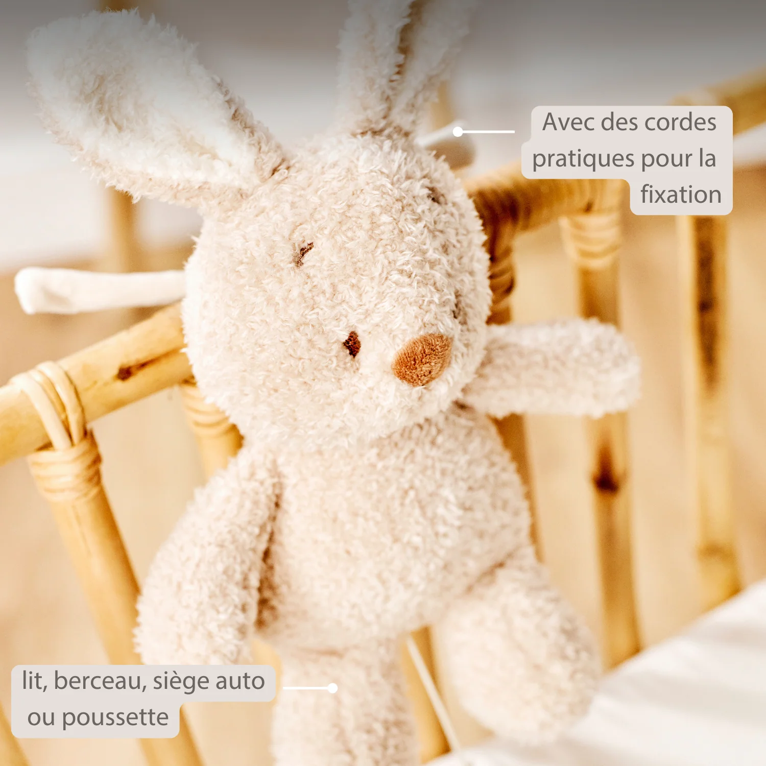 TEDDY Music Plush Bunny – 25 cm – Soft Plush Toy with Music – Beige - Image 19