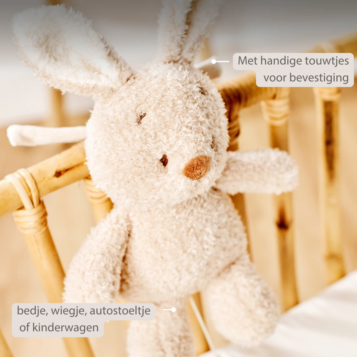 TEDDY Music Plush Bunny – 25 cm – Soft Plush Toy with Music – Beige - Image 26