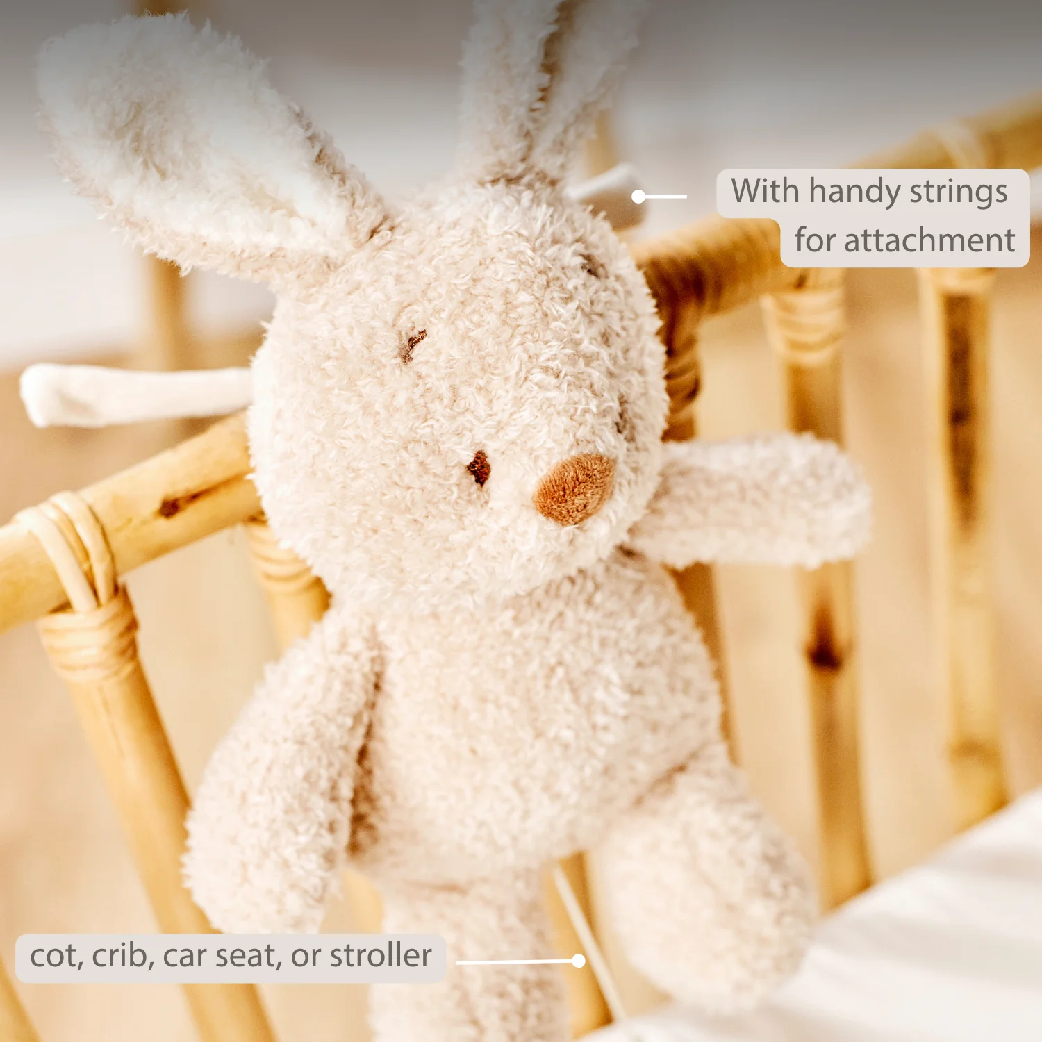 TEDDY Music Plush Bunny – 25 cm – Soft Plush Toy with Music – Beige - Image 33