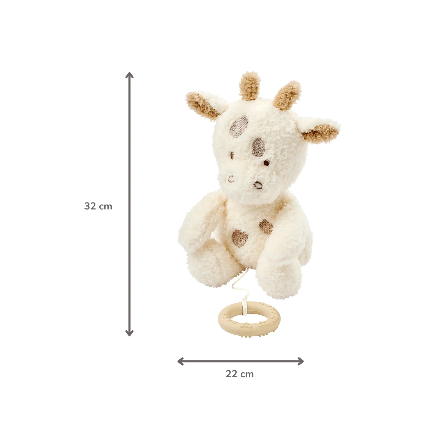 TEDDY Music Plush Giraffe – 32 cm – Soft Plush Toy with Music – Off-White - Image 15