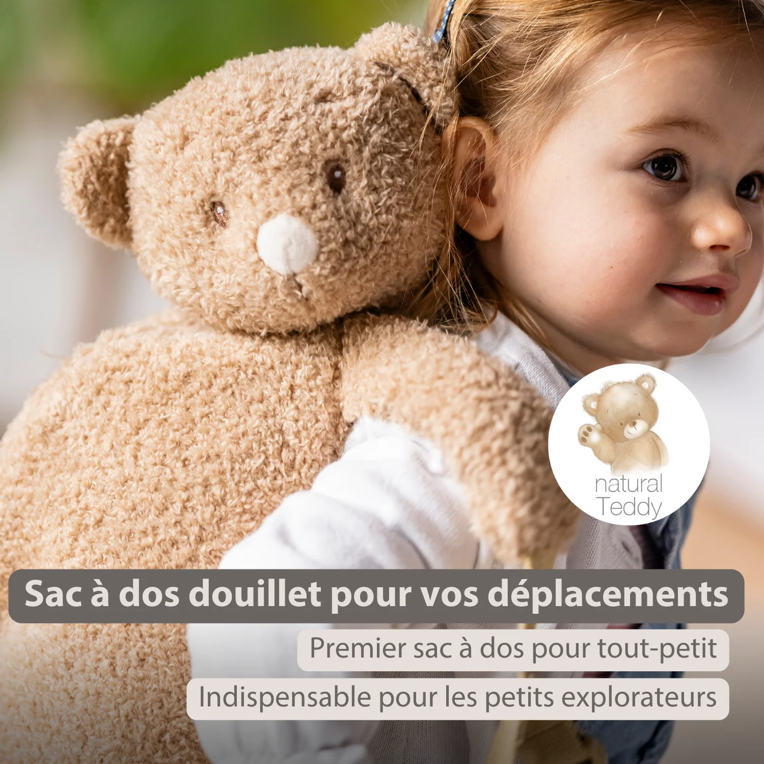 TEDDY Plush Backpack – 30 cm – Toddler School Bag – Soft Bear Backpack – Beige - Image 16