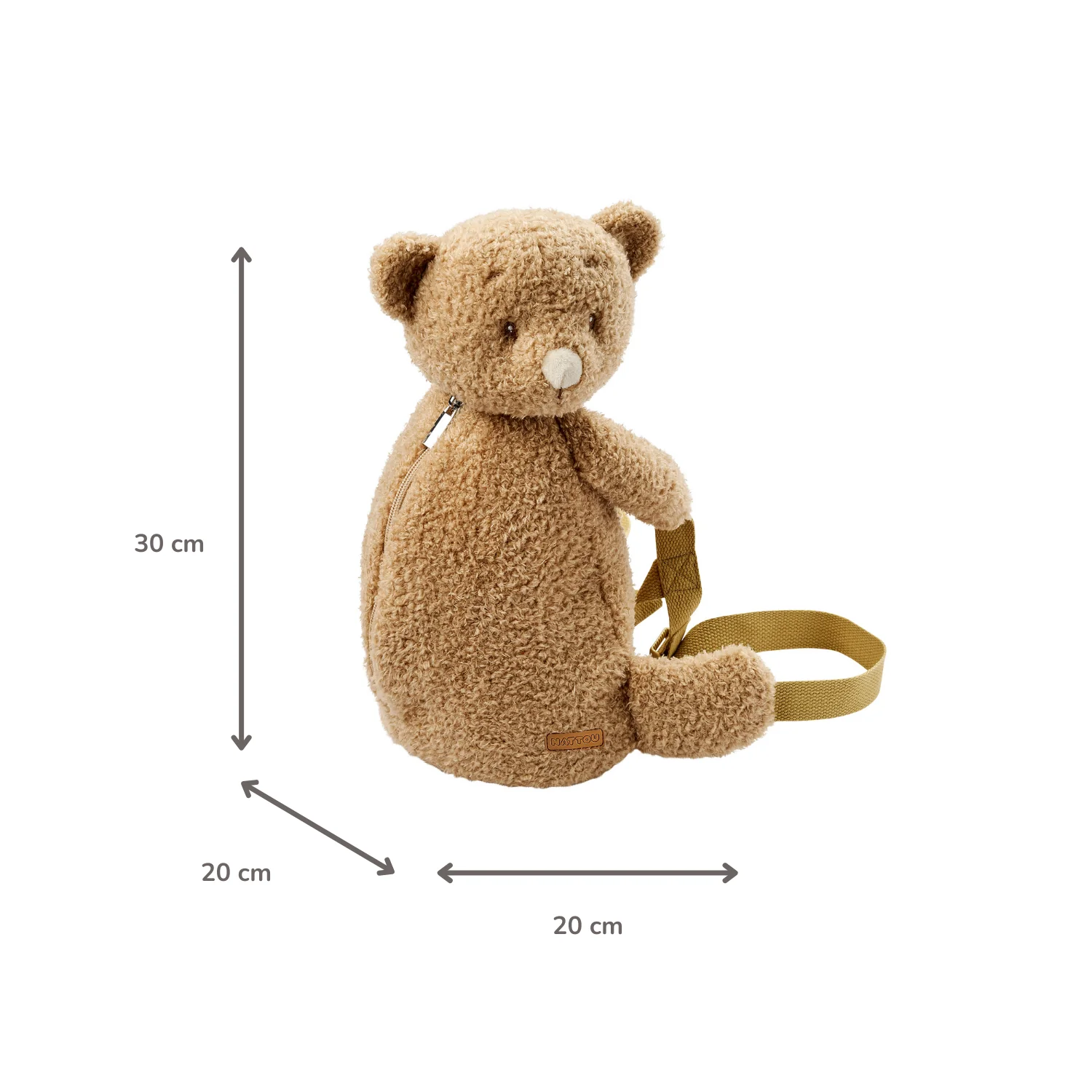 TEDDY Plush Backpack – 30 cm – Toddler School Bag – Soft Bear Backpack – Beige - Image 34