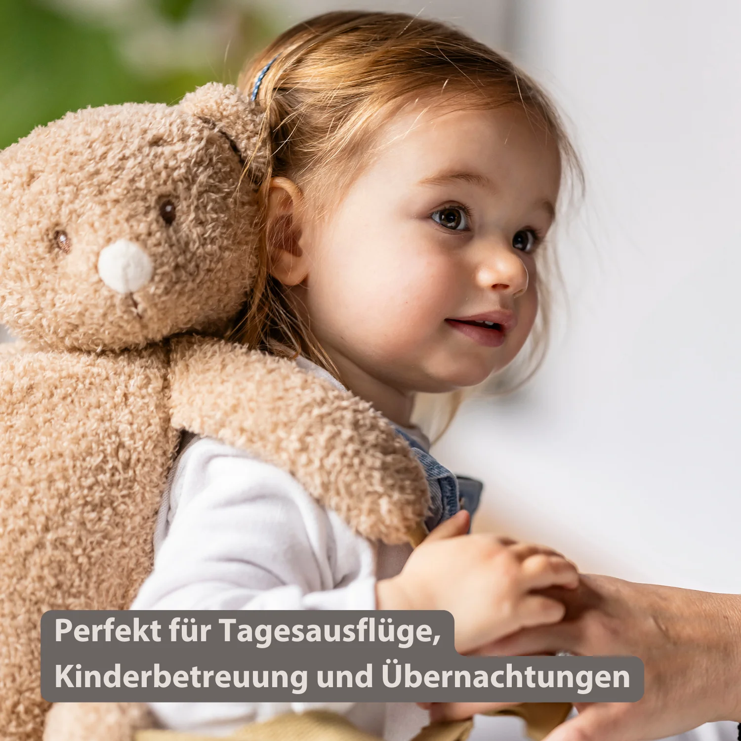 TEDDY Plush Backpack – 30 cm – Toddler School Bag – Soft Bear Backpack – Beige - Image 7