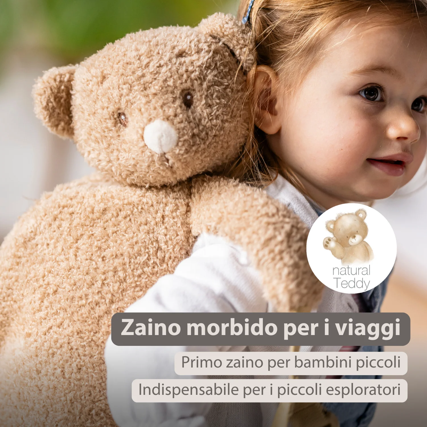 TEDDY Plush Backpack – 30 cm – Toddler School Bag – Soft Bear Backpack – Beige - Image 9