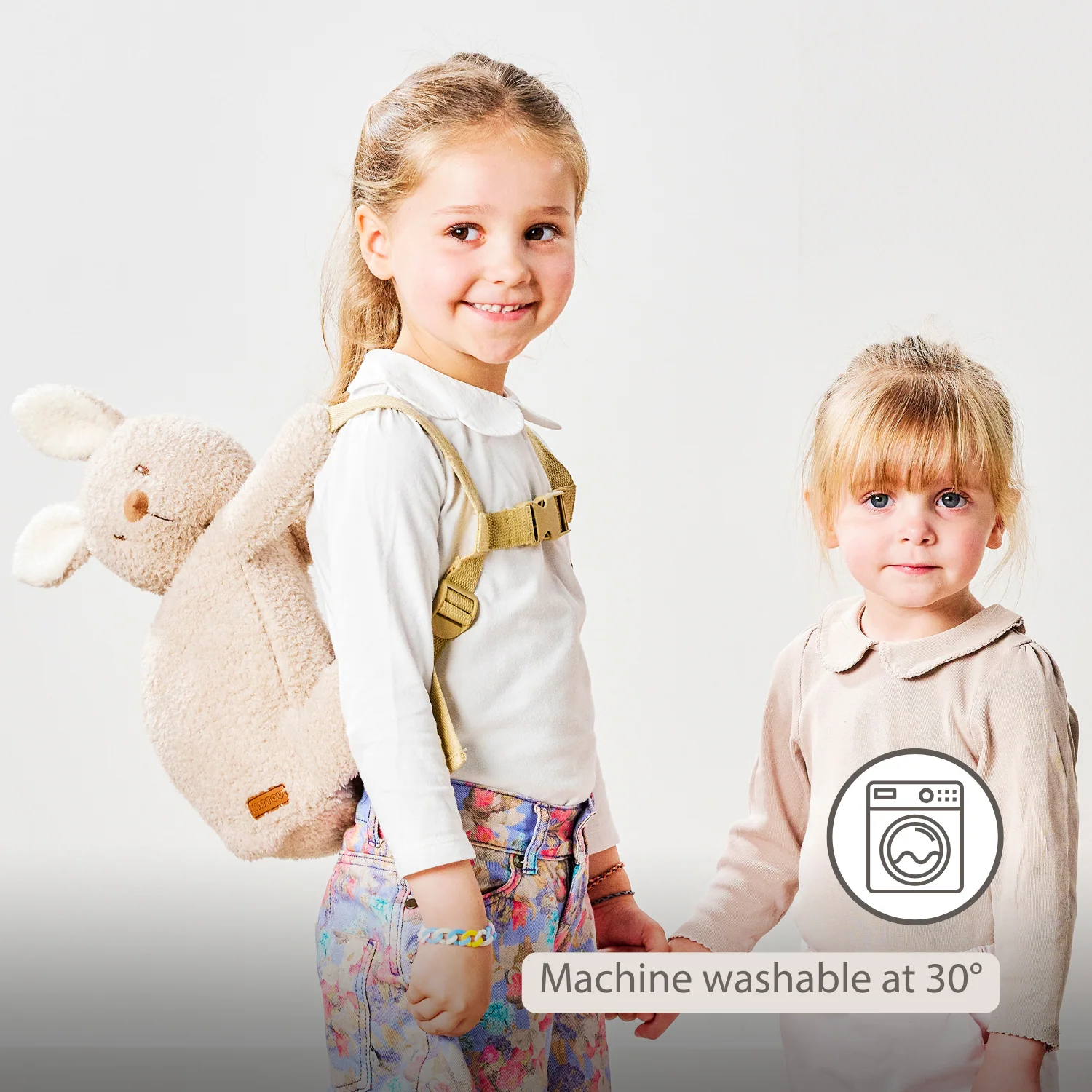 TEDDY Plush Backpack – 30 cm – Toddler School Bag – Soft Bunny Backpack – Ecru - Image 33