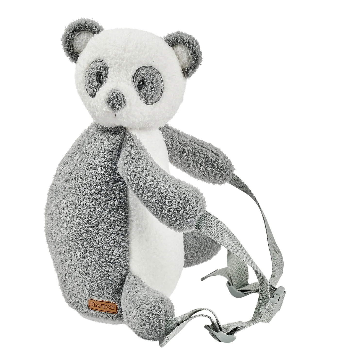 TEDDY Plush Backpack – 30 cm – Toddler School Bag – Soft Panda Backpack – Grey & White - Image 15