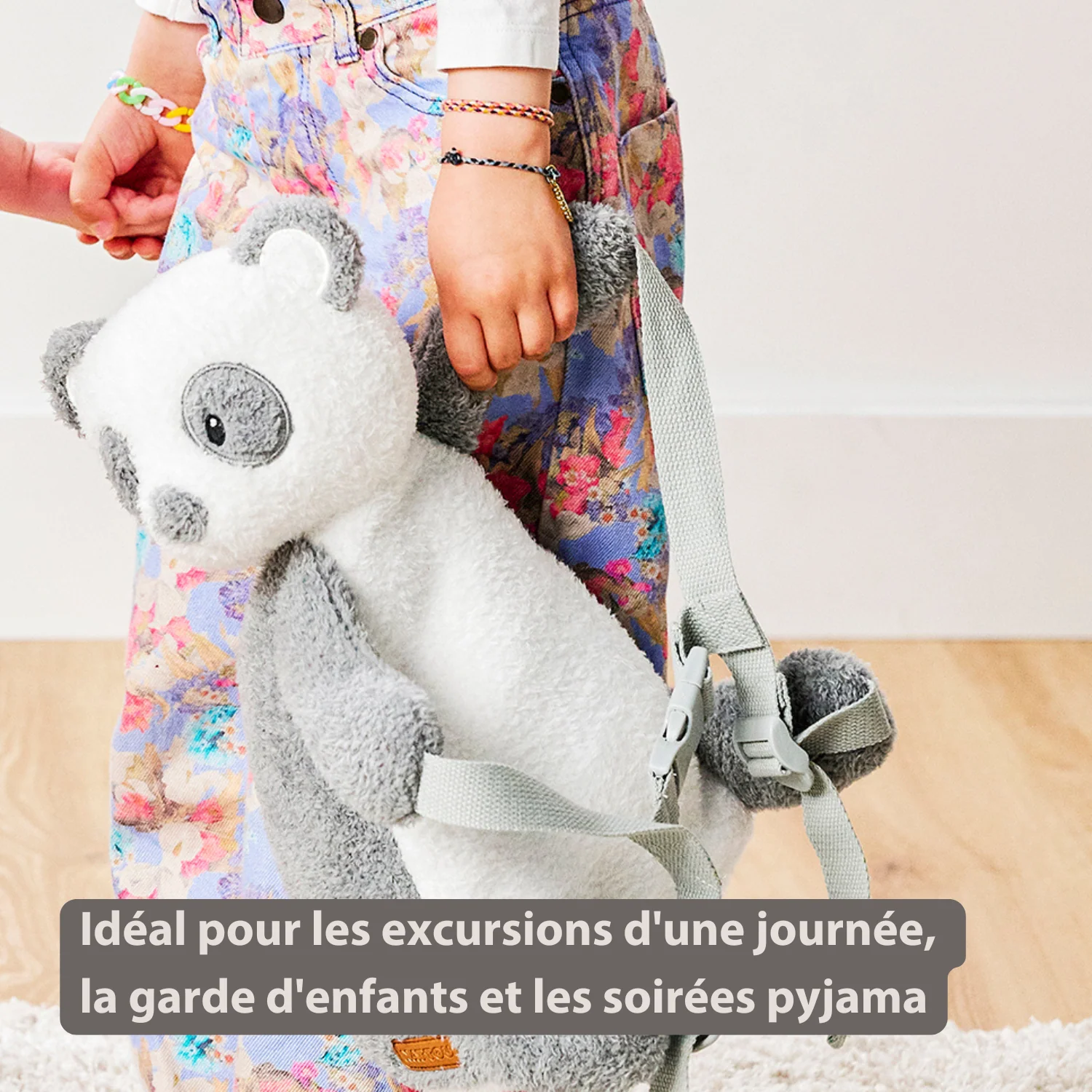 TEDDY Plush Backpack – 30 cm – Toddler School Bag – Soft Panda Backpack – Grey & White - Image 21