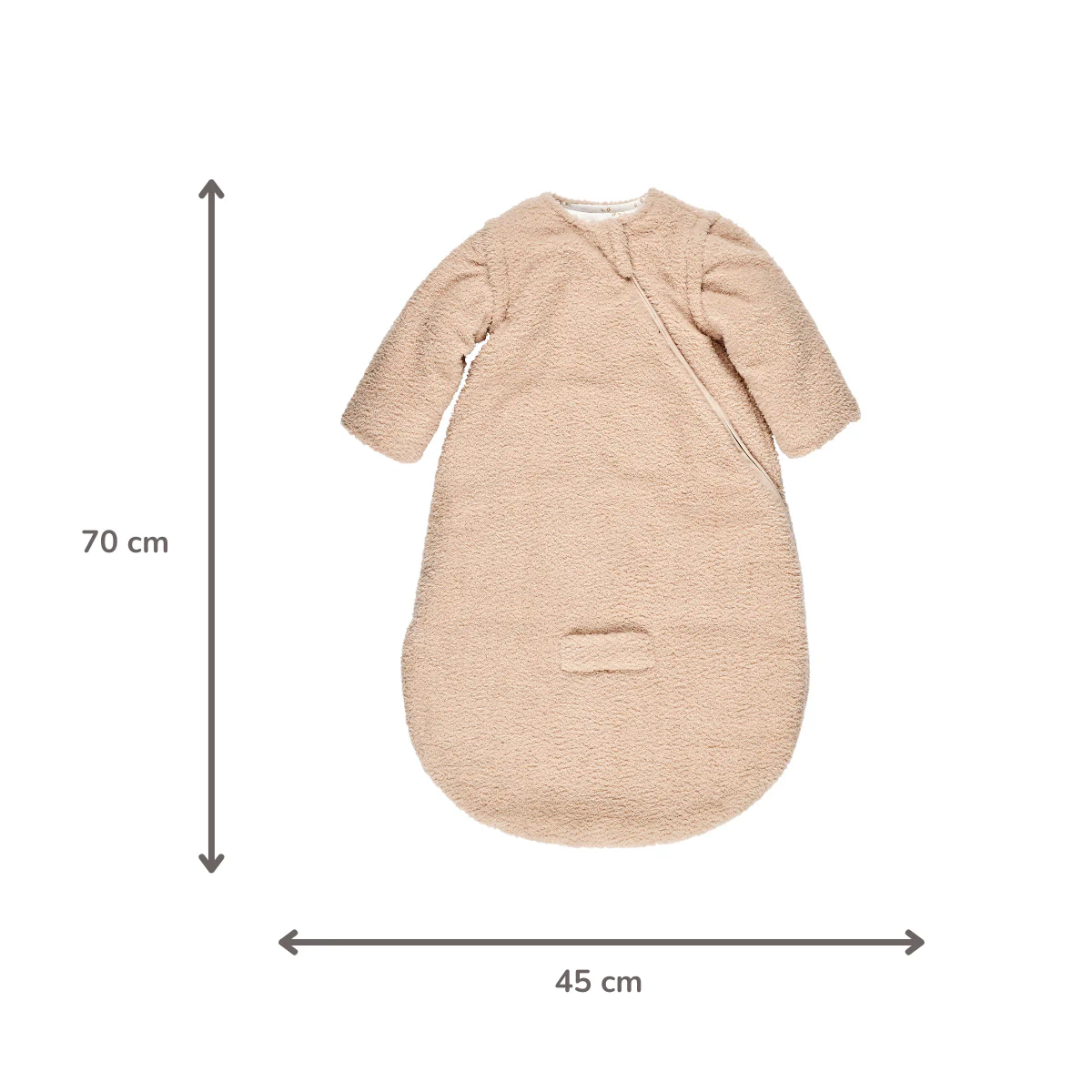 TEDDY Sleeping Bag Teddy Beige 70 cm – Detachable Sleeves – TOG 2.5 – Soft Baby Sleeping Bag - Image 23