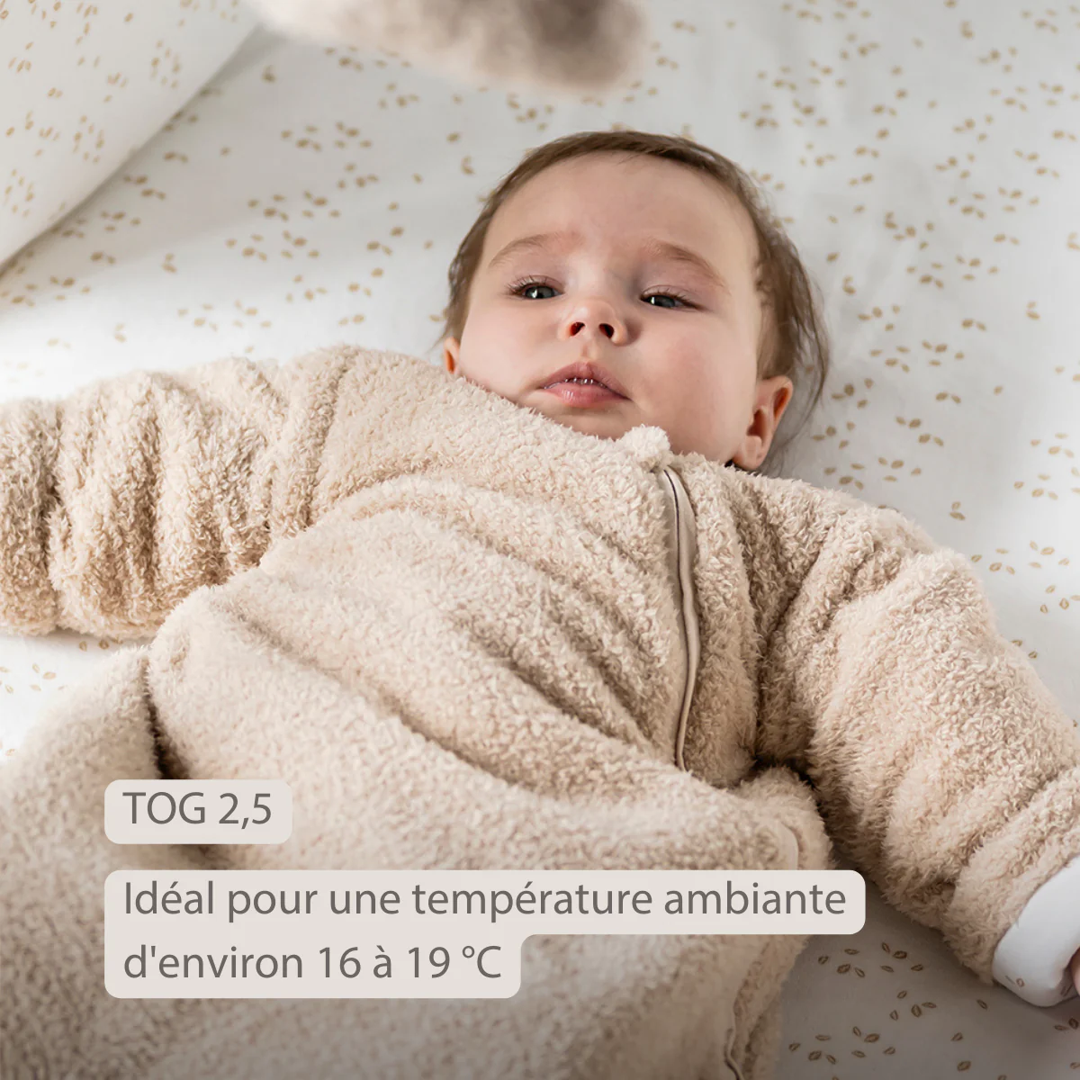 TEDDY Sleeping Bag Teddy Beige 70 cm – Detachable Sleeves – TOG 2.5 – Soft Baby Sleeping Bag - Image 30