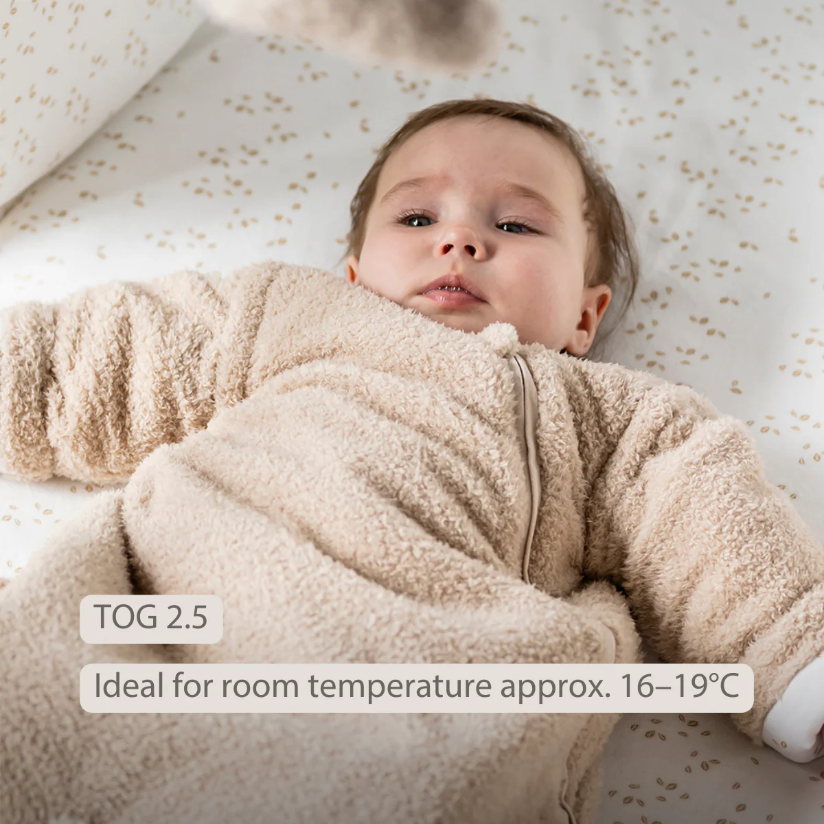 TEDDY Sleeping Bag Teddy Beige 70 cm – Detachable Sleeves – TOG 2.5 – Soft Baby Sleeping Bag - Image 31