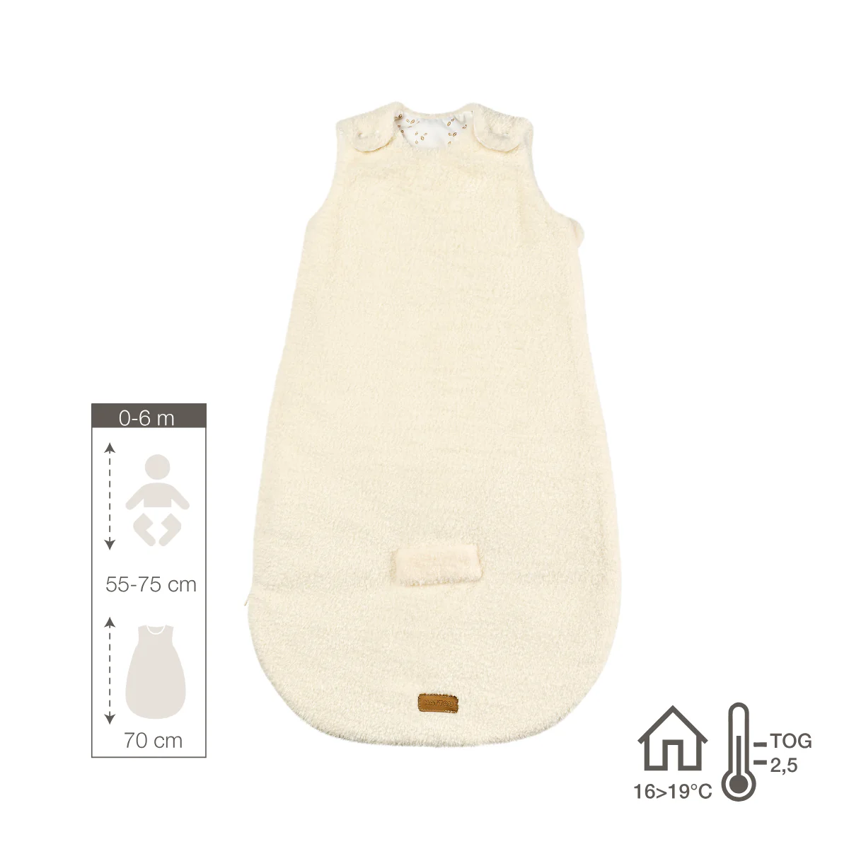 TEDDY Sleeping Bag Teddy Ecru 70 cm – TOG 2.5 – Soft Baby Sleeping Bag – Breathable & Safe Sleep - Image 14
