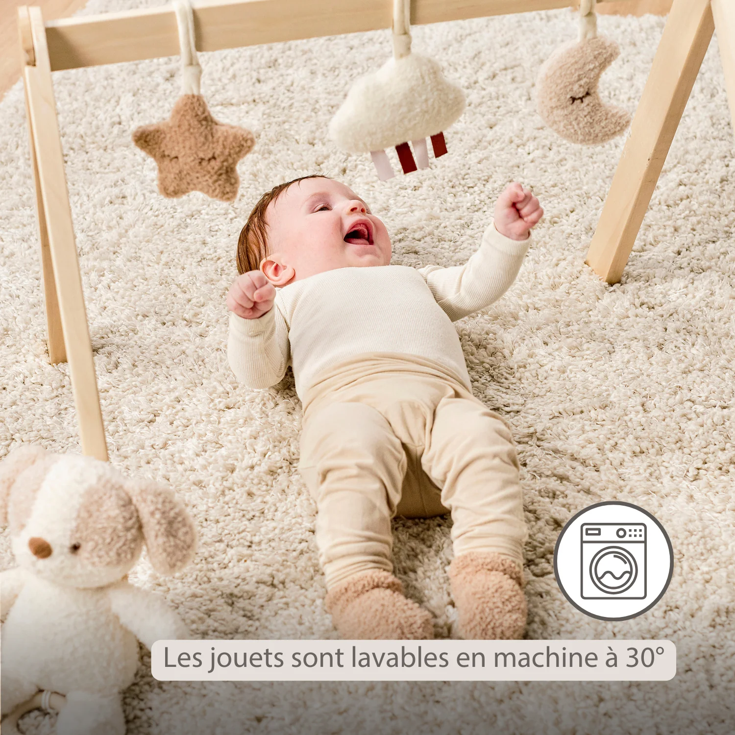 TEDDY Wooden Play Arch Baby – 60 x 48 cm – Baby Activity Play Gym - Image 18