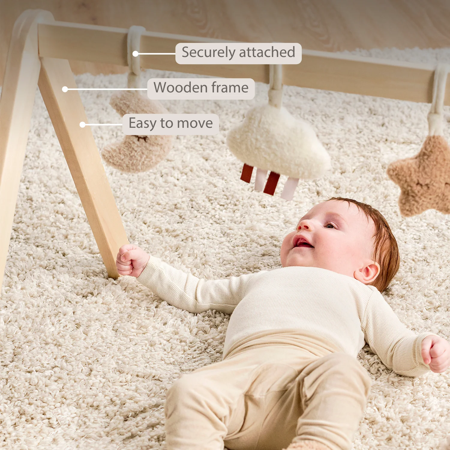 TEDDY Wooden Play Arch Baby – 60 x 48 cm – Baby Activity Play Gym - Image 31