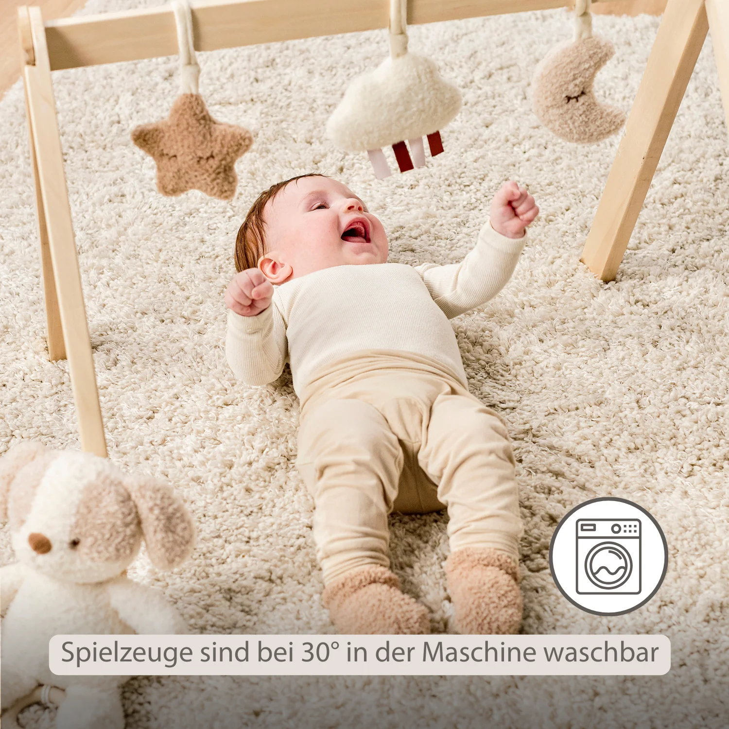 TEDDY Wooden Play Arch Baby – 60 x 48 cm – Baby Activity Play Gym - Image 4